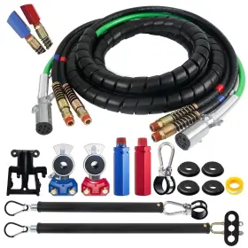 15ft-nrh-44-23-38-16st-20st Boeray 15ft 3 In 1 Semi Truck Air Lines Kit Hose With 16 Inch And 20 T