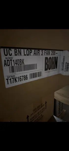 Bzt020m6bf Bohn Adt140bk Medium Temp Condenser / 3 Fan Evaporator Walk In Cooler