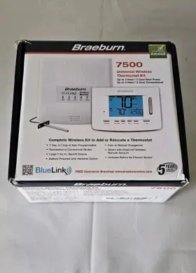 Braeburn 833732001911 7500 Universal Wireless Kit 7 5-2 Day Or Non-programmable 3h / 2c