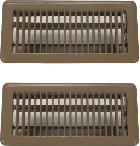 Brand Rocky Mountain Goods 027132857081 4 Inch X 10 Floor Vents 2 Pack - Heavy Duty Walkable Brown