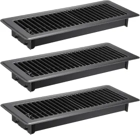 Ulsmc01409 Brand Sumnacon Pack Of 3 Floor Vent Covers Metal Register 4 4x12 Inch Black