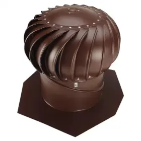 Branded 313109179134 Lomanco Roof Vents 19 Inch X21 Brown Aluminum Internally Braced Whirlybird Wind