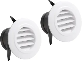 Branded 445041668667 2 Packs Soffit Vents 3 Inch Vent Cover - Round With Built-in Fly S