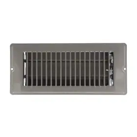 61800 Branded 9-7/8 Inch X 3-3/4 Steel Floor Register With 7/8 Drop In Brown