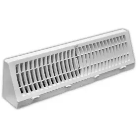 E118swp Branded 18 Inch 3-way Plastic Baseboard Diffuser Supply In White