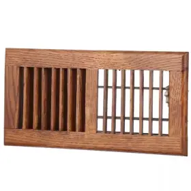 H168odf04x10 Branded 4 In X 10 Wood Air Floor Diffuser Solid Oak Decorative Vent Cover Hvac Brown
