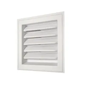 Sl8x8 Branded White Plastic Wall Louver 8x8 Inch Static Vent Ventilation Grille For Walls