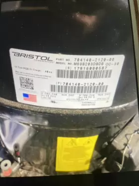 704140-2120-00 Bristol Compressor Model M63b203dbdb Part # R404a 3phase 208/230v #2