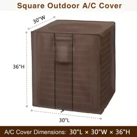 Brivic 692618114844 Air Conditioner Covers For Outside Unit Winter Ac 30x30x36 Inches Brown #2