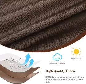 Brivic 692618114844 Air Conditioner Covers For Outside Unit Winter Ac 30x30x36 Inches Brown #3