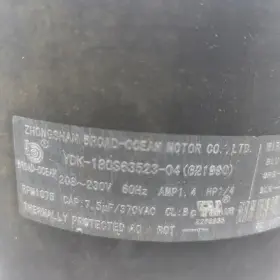 Ydk-180s63523-04 Broad Ocean Nordyne Zhongshan Broad-ocean Motor 621990 1/4 Hp 1075 Rpm #3