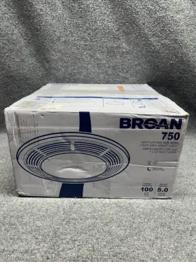 Broan 026715148677 750 Economy 100 Cfm 5 Sone Ceiling Mounted Bath Fan - White