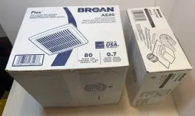 Ae80 Broan Fan 80 Cfm And Ceiling Install Kit - Brand New