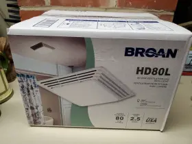 Hd80l Broan Fan/light 80 Cfm 2.5 Sones New In Box Nib