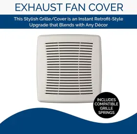 Fgr101 Broan-nutone 026715257317 Square Bathroom Ventilation Exhaust Fan Grille Cover White #2