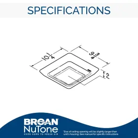 Fg600s Broan-nutone 026715258567 Led Lighted Grille Upgrade For Bathroom Ventilation Fans Easy Install #2