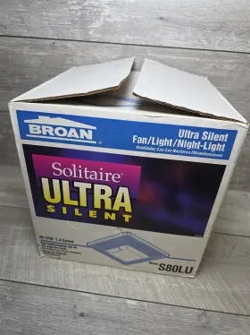 S80lu Broan Solitaire Ultra Silent 80 Cfm Bath Fan 1.0 Sones