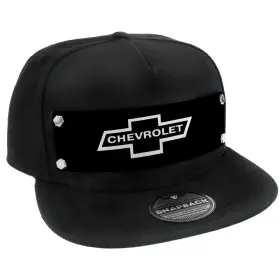 Thbk-fcs-chax-1-os Buckle-down Snapback Hat-1965 Chevrolet Bowtie Black/white