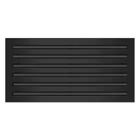 24x12xb Buildmart 24x12 Modern Ac Vent Cover - Decorative Black Aluminum Air Standard