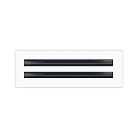 Buildmart 612520563745 - 12 Inch Linear Slot Diffuser 2 Double White Decorativ