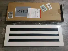 Buildmart 619988246760 20x6 Modern Ac Vent Cover - Decorative White Air No Screws Read
