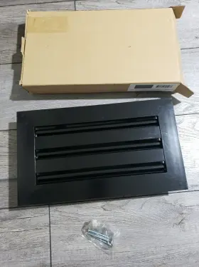 Buildmart 630456895273 12x6 Modern Ac Vent Cover - Decorative Black Air