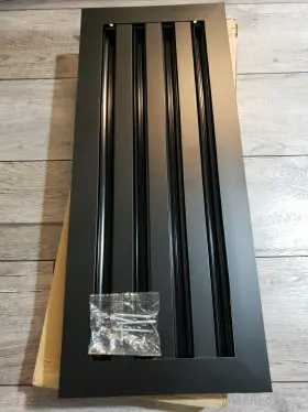 Buildmart 630456895464 22x8 Modern Ac Vent Cover - Decorative Black Aluminum Air Read