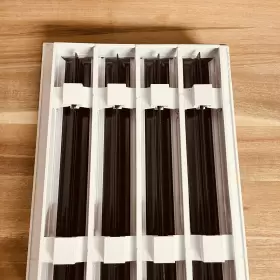 Buildmart 691043485895 12x8 Modern Ac Vent Cover - Decorative White Air No Screws #2