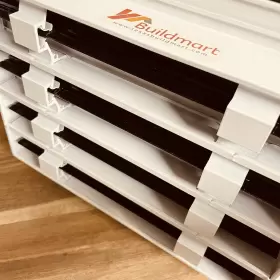 Buildmart 691043485895 12x8 Modern Ac Vent Cover - Decorative White Air No Screws #3