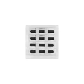 Buildmart 713289150754 8x8 Modern Ac Vent Cover - Decorative White Air Standard Linear Slot #2