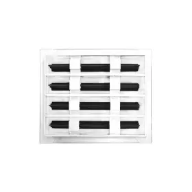 Buildmart 713289150778 10x8 Modern Ac Vent Cover - Decorative White Air Standard Linear Slo #2