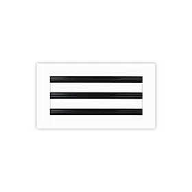 Buildmart 757347322578 - 12x6 Modern Ac Vent Cover Decorative White Air Standard