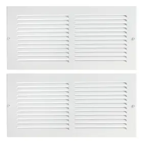 Built Industrial 194425479593 2 Pack White Air Vent Covers Iron Return Grill For 6x14 Hvac Systems