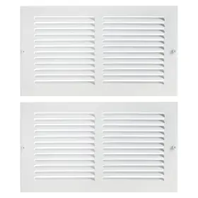 Built Industrial 194425479609 2 Pack White Air Vent Covers Iron Return Grill For 6x12 Hvac Systems