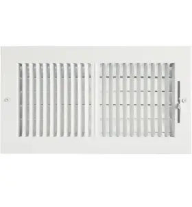 Built Industrial 194425479821 White Air Vent Register 6x12 Cover With Damper For Wall Or Ceiling