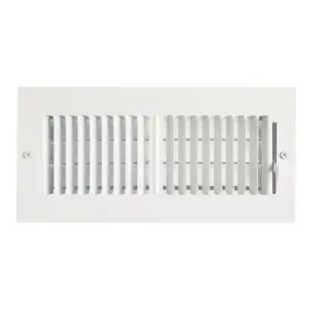 Built Industrial 194425479852 White Air Vent Register 4x10 Cover With Damper For Wall Or Ceiling