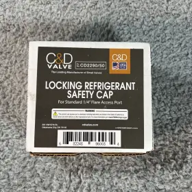 Cd229050 C&d Valve Cd2290 Package Of 50 Tamper Resistant Hvac 1/4 Inch Male Flare Locking Cap
