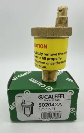 502043a Caleffi Minical 1/2 Inch Mpt High Capacity Air Vent - New In Box