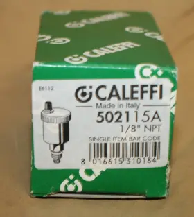 502115a Caleffi 1/8-inch Npt Automatic Air Vent - New