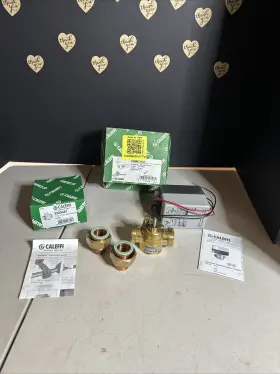 Z45p Caleffi 24v 3/4 Press Fit Zone Valve 7.5 Cv 2-way Nc With 18 Leads And Aux