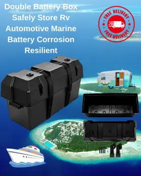 55375 Camco Double Battery Box Safely Store Rv Automotive Marine Corrosion Resilient