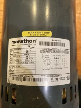 326643-702 Carrier Hd60fk650 Motor 208/230-460v 5hp 1725rpm