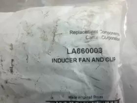 La660003 Carrier Coporation Corporation Inducer Fan And Clips P/n #3