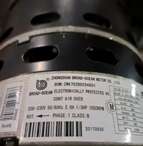 Kmsah014c24 Carrier Hd42aq242 Oem Ecm Blower Motor 1/3hp / 1050rpm 208-230v Broad-ocean #2