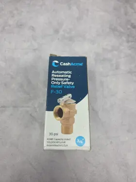20166-0030 Cash Acme F-30 3/4 Inch Pressure Safety Releif Valve Woodstove Boiler