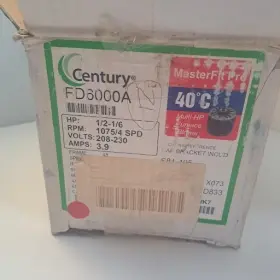 Fd6000a Century Motors Regal Rexnord - 1/2-1/6hp 1075rpm 208-230v 9/29am