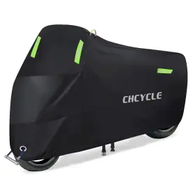 Mtc-005u Chcycle 300d Heavy Duty Motorcycle Cover All Season Waterproof Motorbike Black