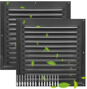 H14-4-h-b-us China Black Matt 2 Pack 12 Inch X Wall Vents Attic Metal Shed With