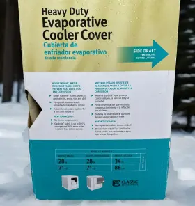 52-125-166101-00 Classic Accessories Heavy Duty Evaporative Cooler Cover 28 Inch X28 X34 Side Draft