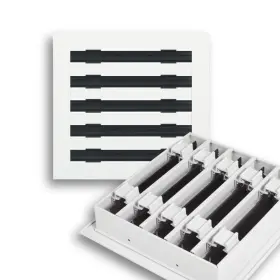 Clear Style 768825864763 Linear Slot Air Vent Cover 10x9 White Aluminum Diffuser Modern 3-slot Hvac